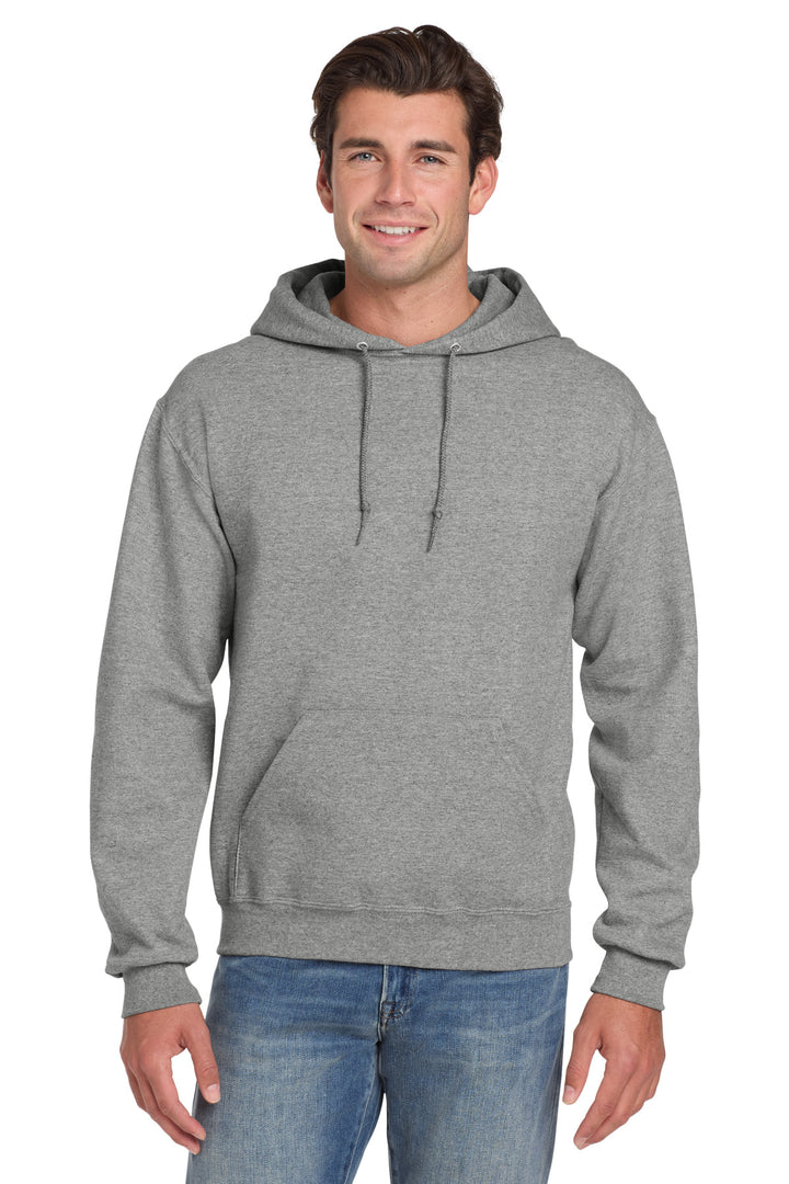 Front View of Oxford Jerzees Super Sweats NuBlend - Pullover Hooded Sweatshirt. 4997M