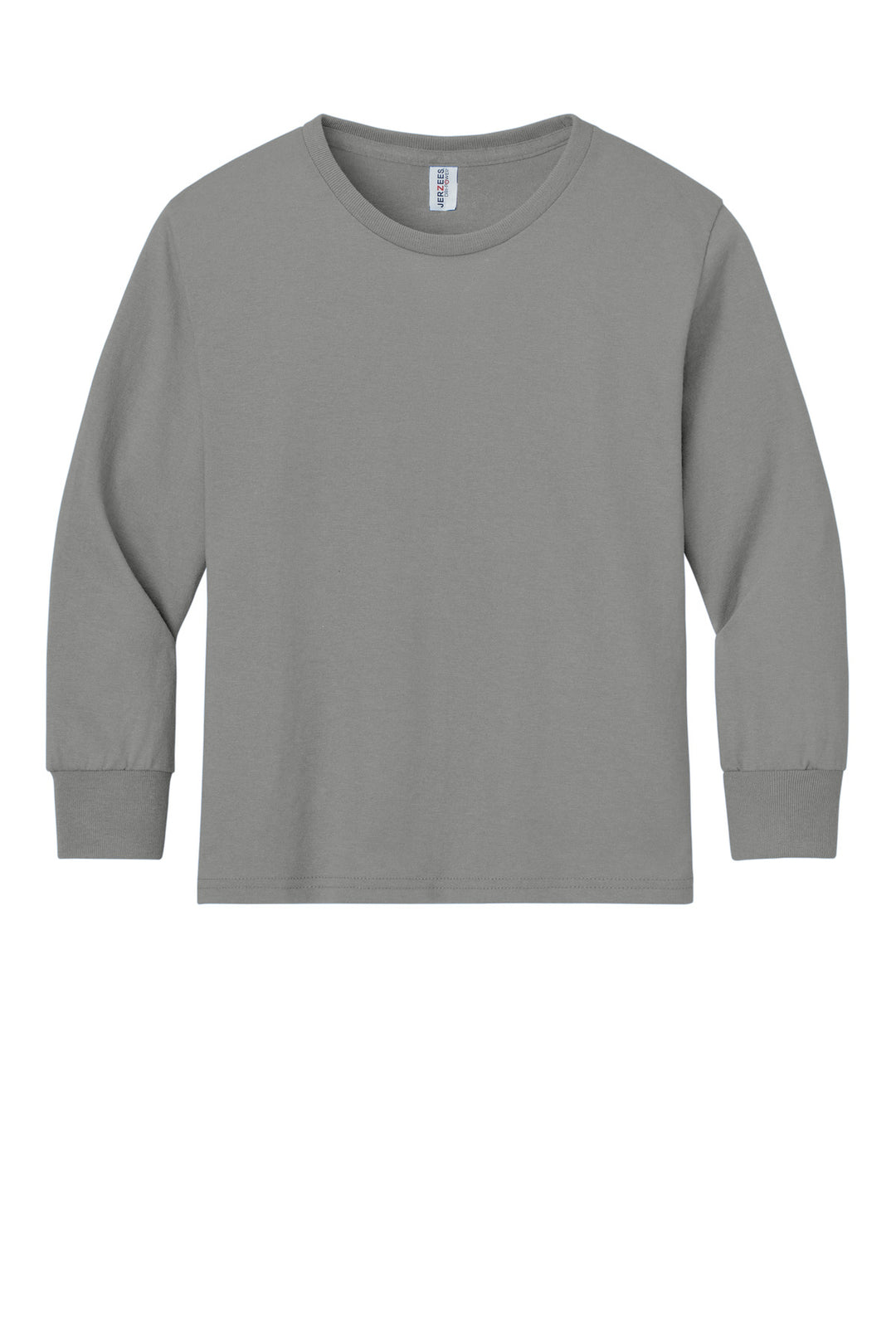 Front View of Oxford Jerzees Youth Dri-Power 50/50 Cotton/Poly Long Sleeve 29BL