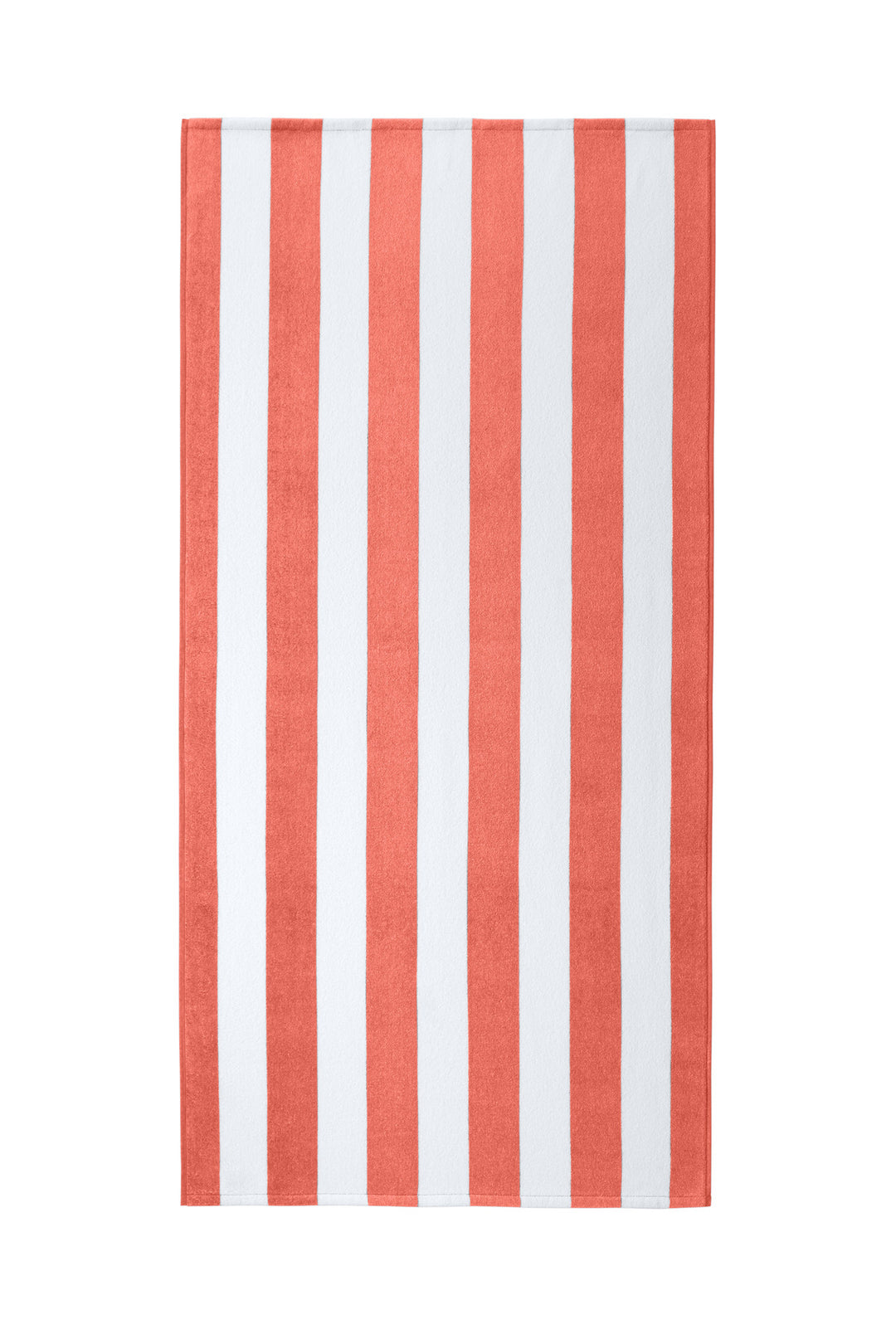 Front View of Papaya Port Authority Value Cabana Stripe Beach Towel PT45
