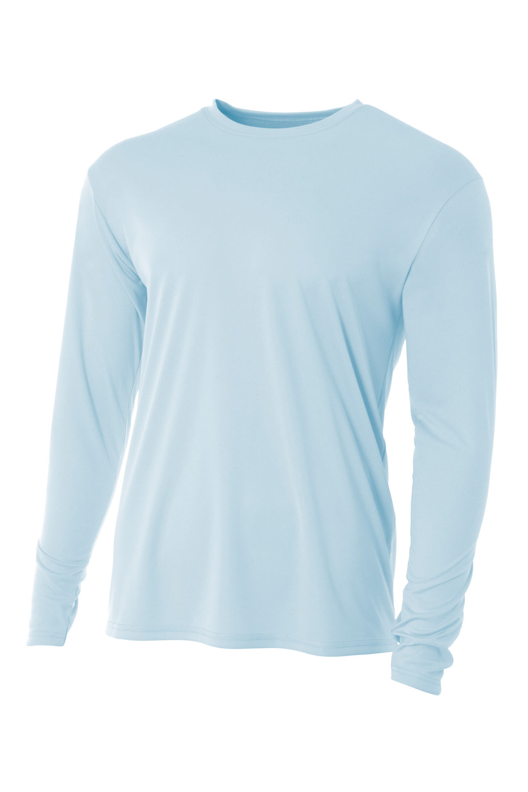 Front View of PastelBlue A4 Cooling Performance Long Sleeve Tee A4N3165
