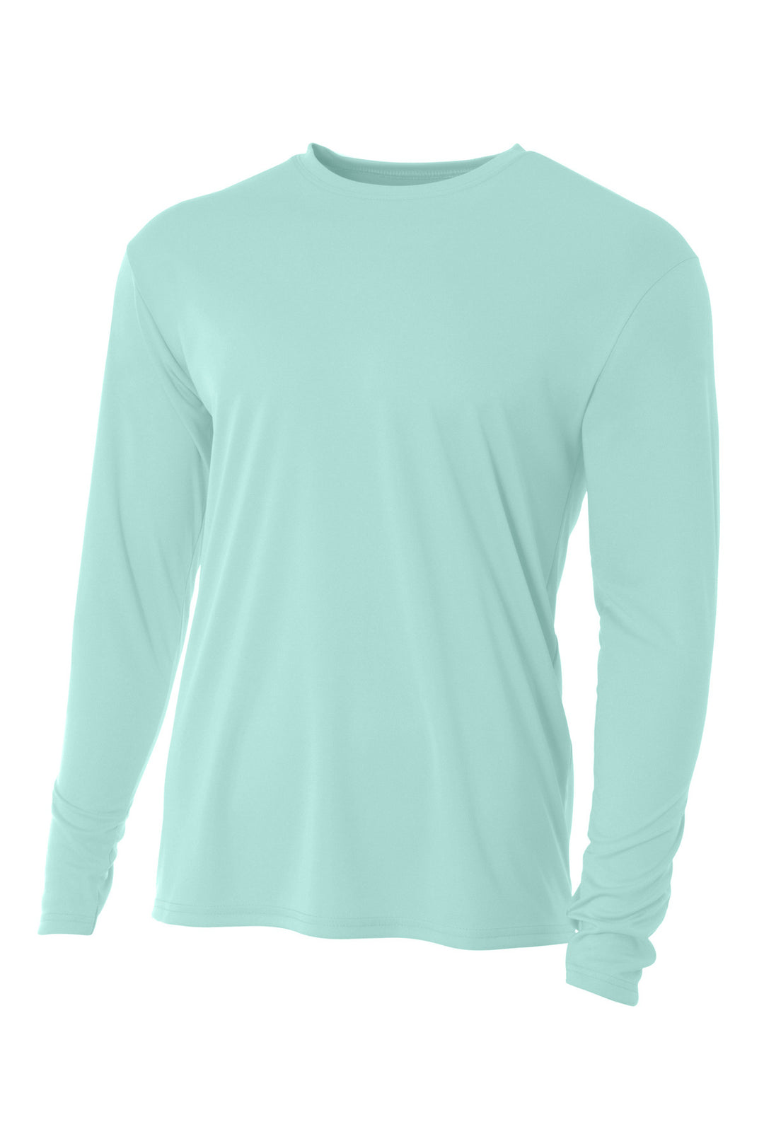 Front View of PastelMint A4 Cooling Performance Long Sleeve Tee A4N3165