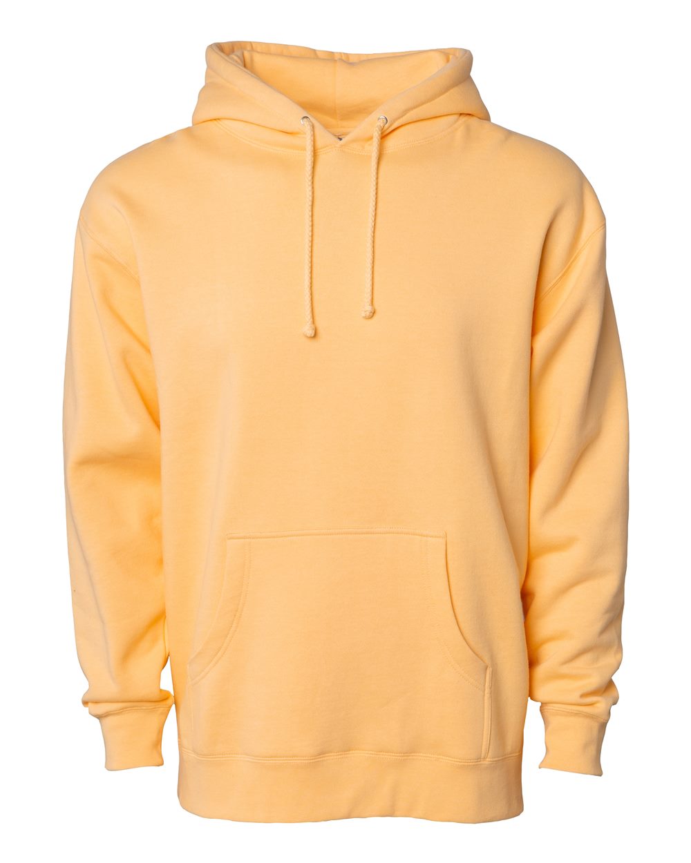 Front View of Peach Heavyweight Hooded Sweatshirt - IND4000