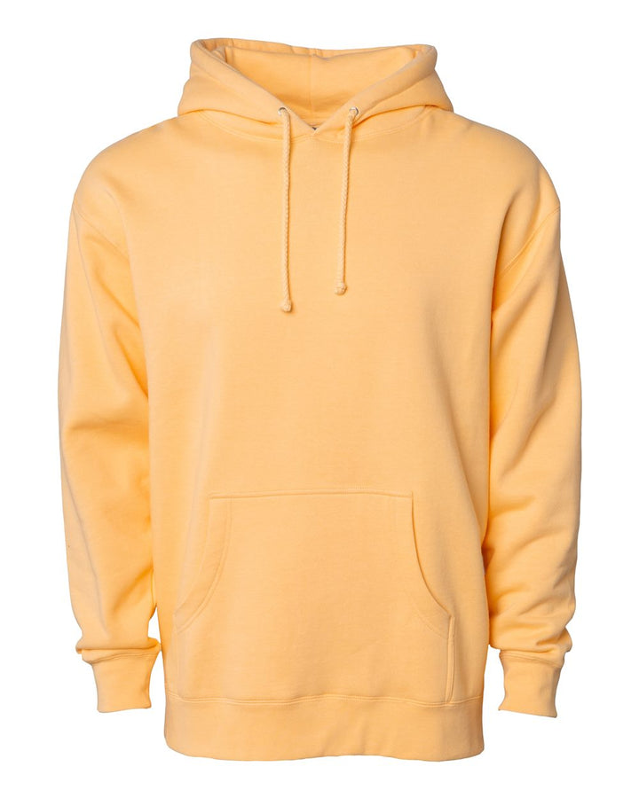 Front View of Peach Heavyweight Hooded Sweatshirt - IND4000