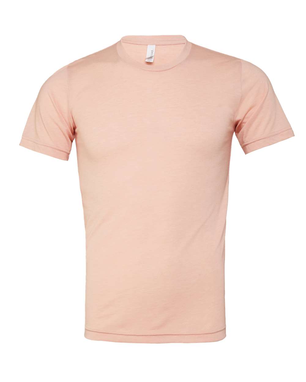Front View of Peach Triblend Triblend Tee - 3413