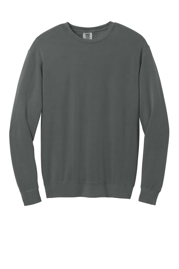 Front View of Pepper Comfort Colors Lightweight Crewneck Sweatshirt 1466