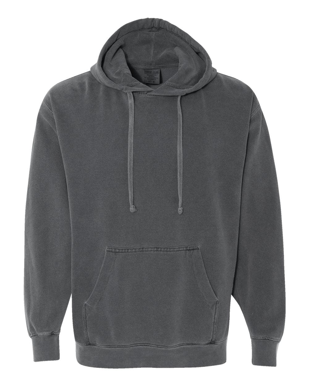 Front View of Pepper Garment-Dyed Hooded Sweatshirt - 1567