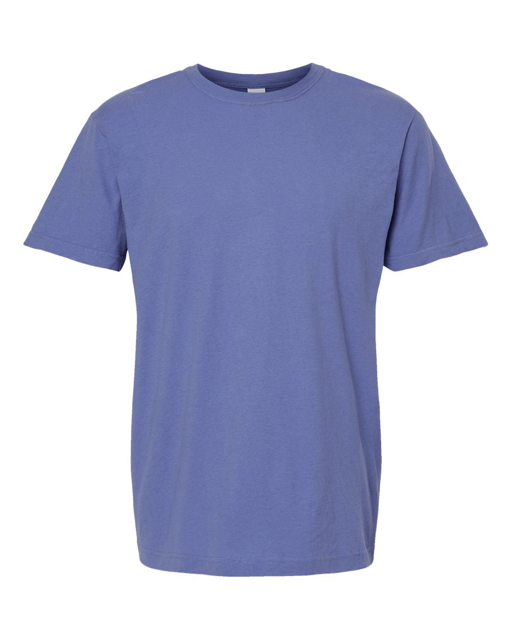 Front View of Periwinkle Vintage Garment-Dyed T-Shirt - 6500M