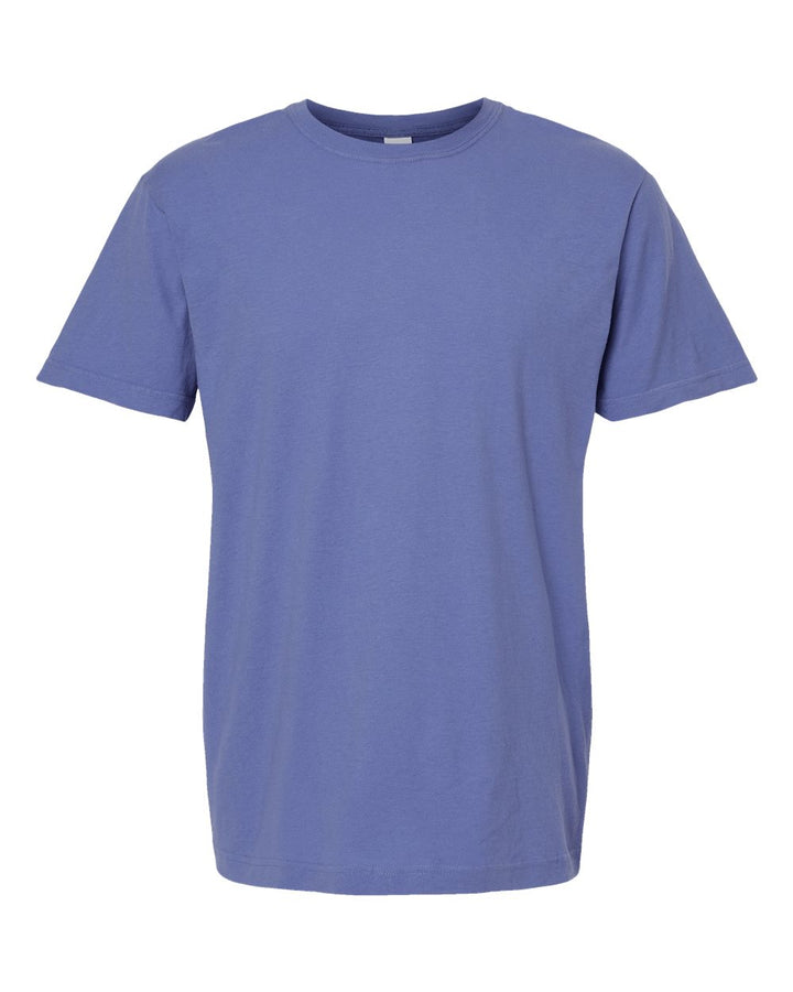 Front View of Periwinkle Vintage Garment-Dyed T-Shirt - 6500M