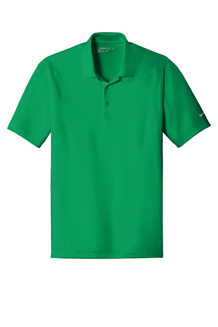 Front View of Pine Green Nike Dri-FIT Classic Fit Players Polo with Flat Knit Collar. 838956