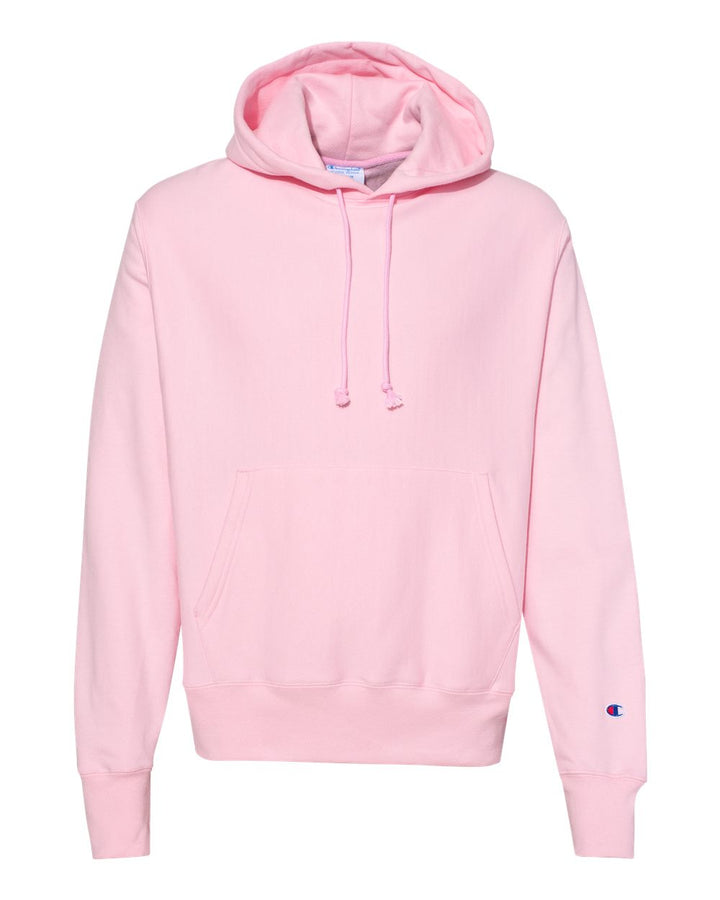Front View of Pink Candy Reverse Weave® Hooded Sweatshirt - S101