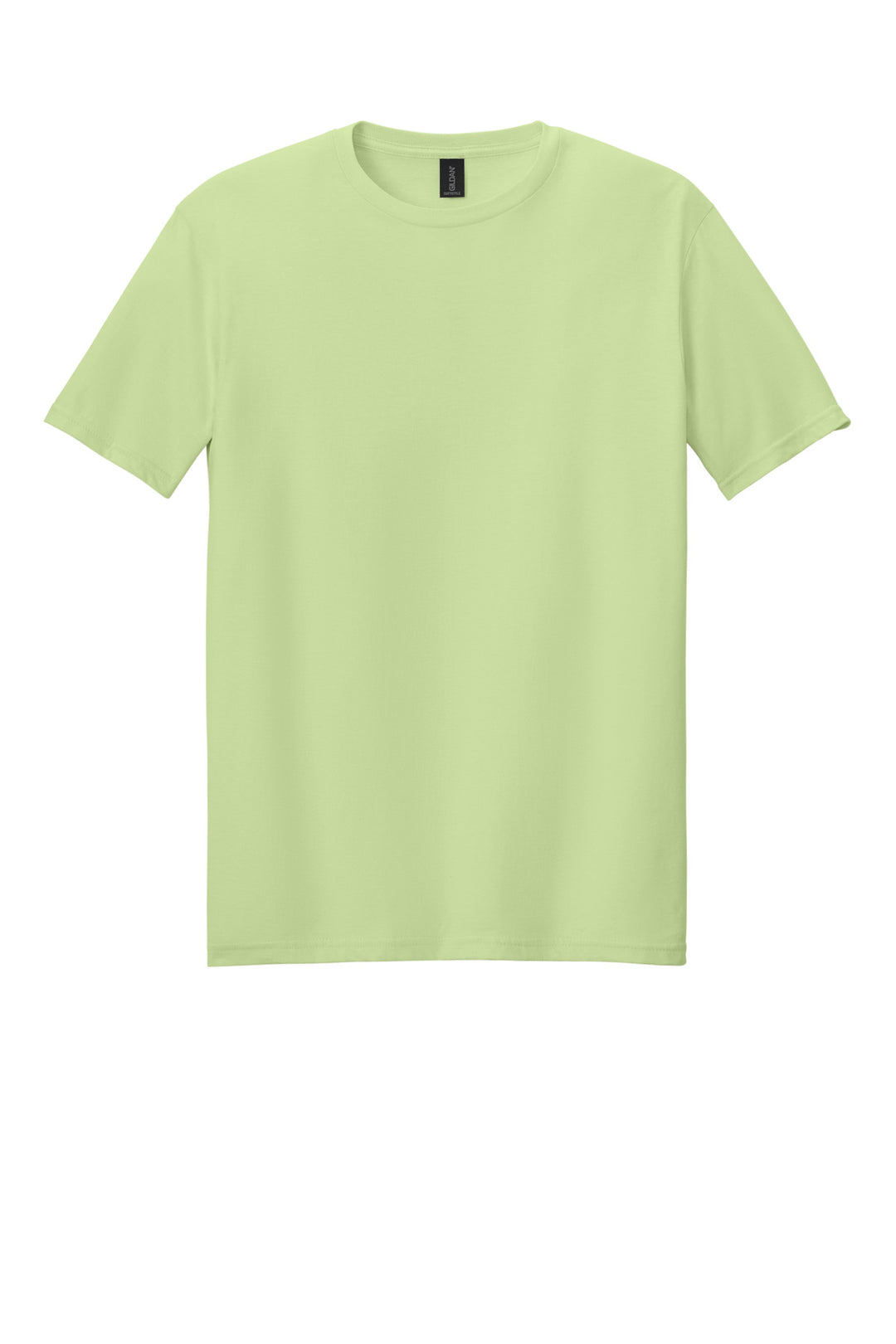Front View of Pistachio Gildan Softstyle T-Shirt. 64000
