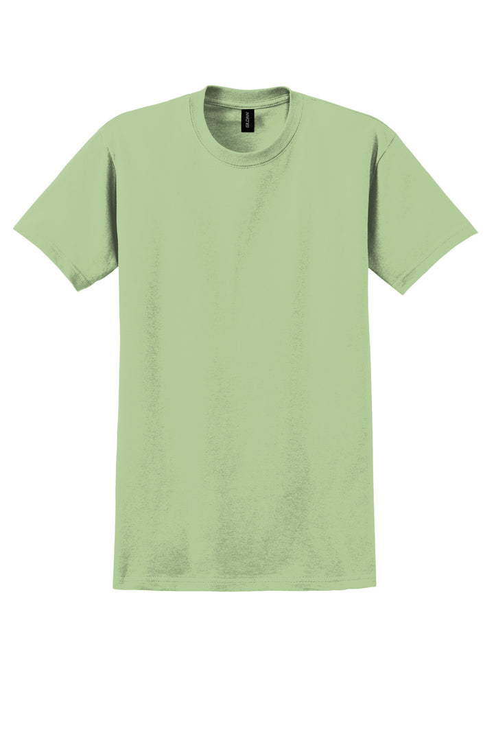 Front View of Pistachio Gildan - Ultra Cotton 100% US Cotton T-Shirt. 2000