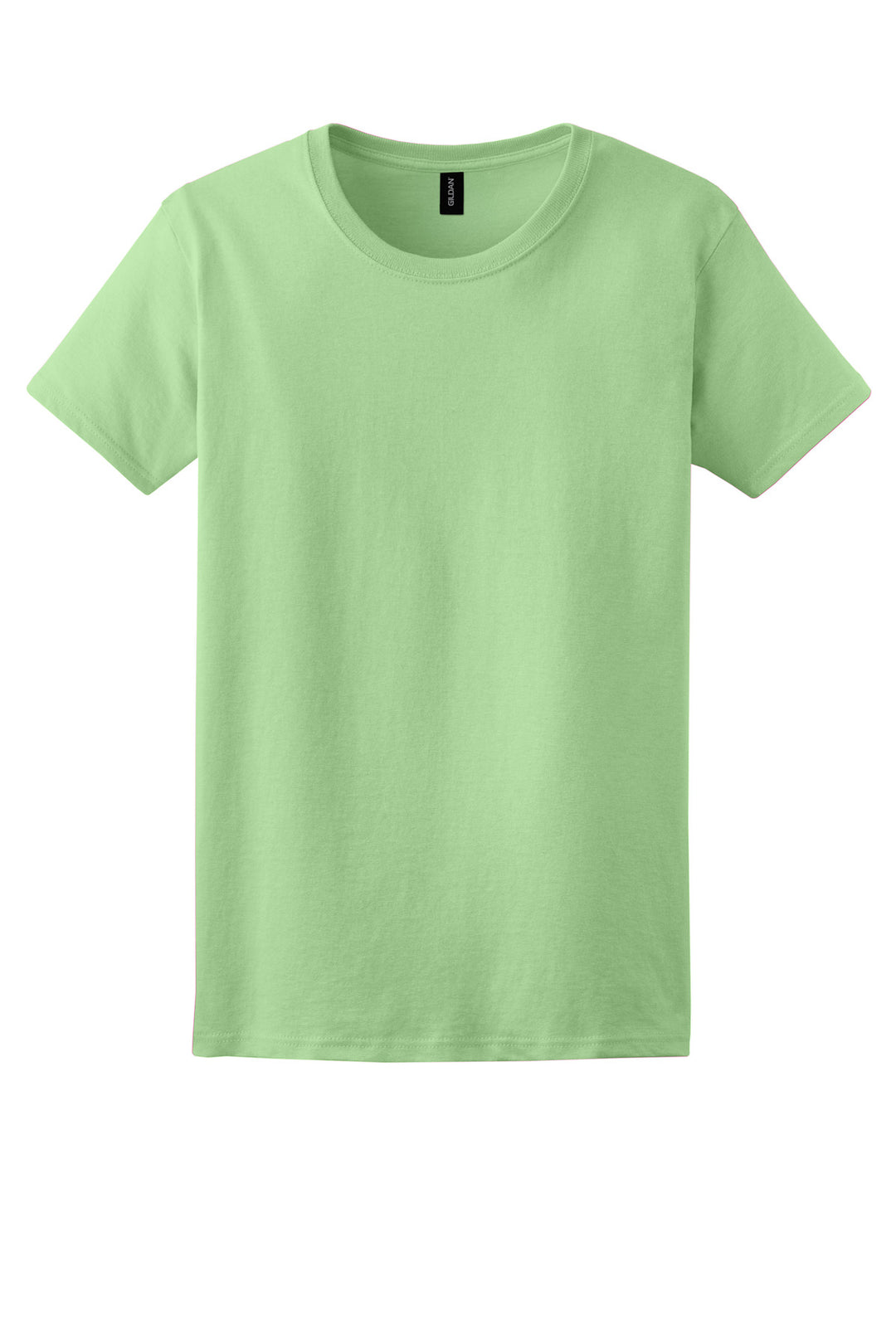 Front View of Pistachio Gildan Women's Ultra Cotton 100% US Cotton T-Shirt. 2000L