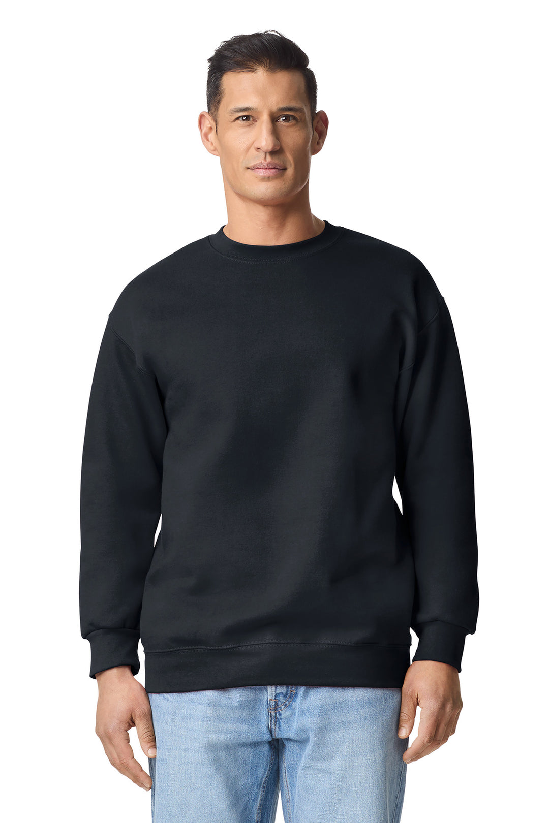 Front View of PitchBlack Gildan Hammer Maxweight Crewneck Sweatshirt 19000