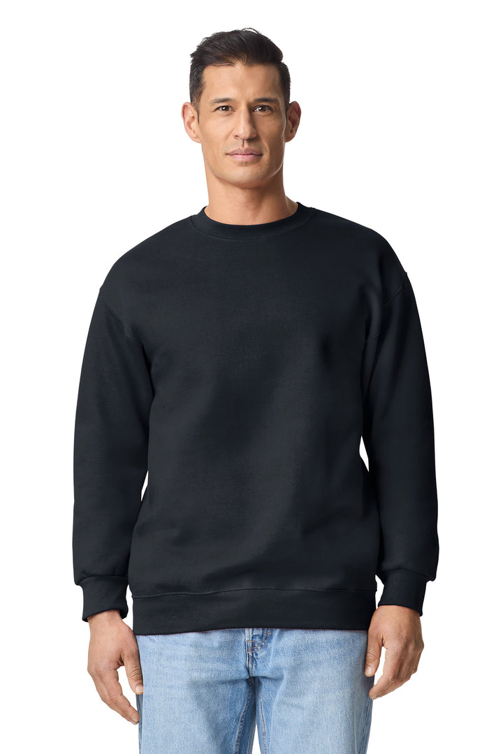 Front View of PitchBlack Gildan Hammer Maxweight Crewneck Sweatshirt 19000