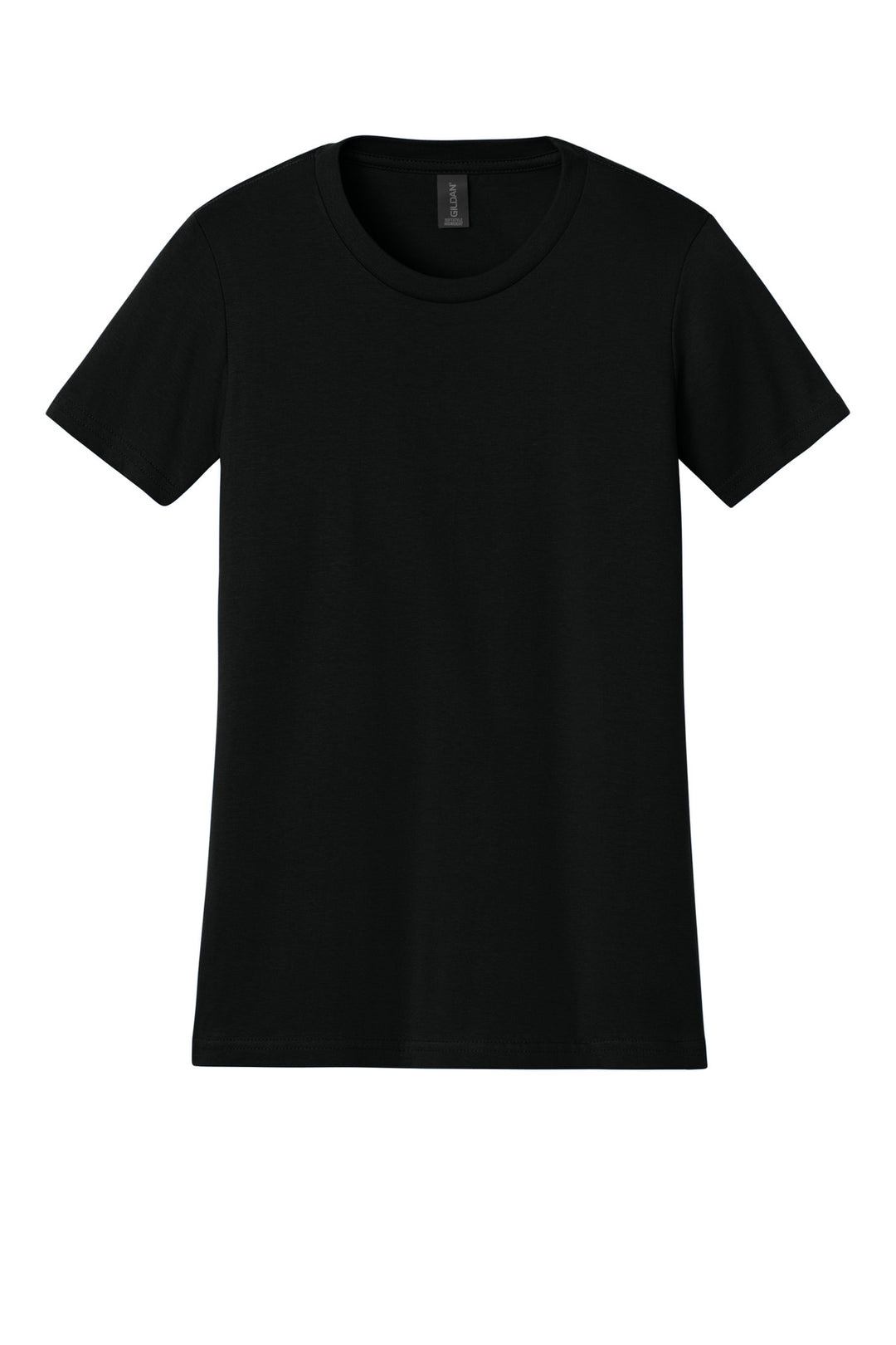 Front View of PitchBlack Gildan Women's Softstyle Midweight Tee 65000L