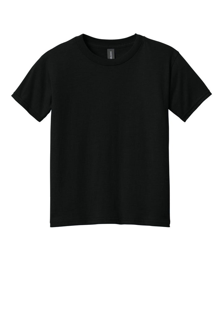 Front View of PitchBlack Gildan Youth Softstyle CVC Tee 64000BCVC