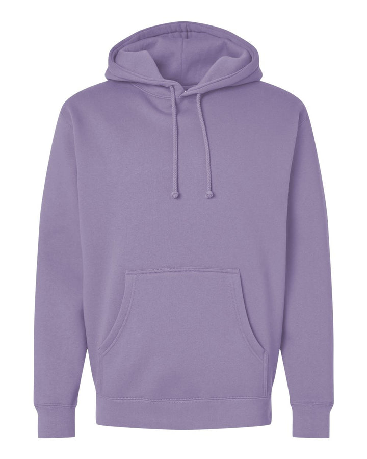 Front View of Plum Heavyweight Hooded Sweatshirt - IND4000