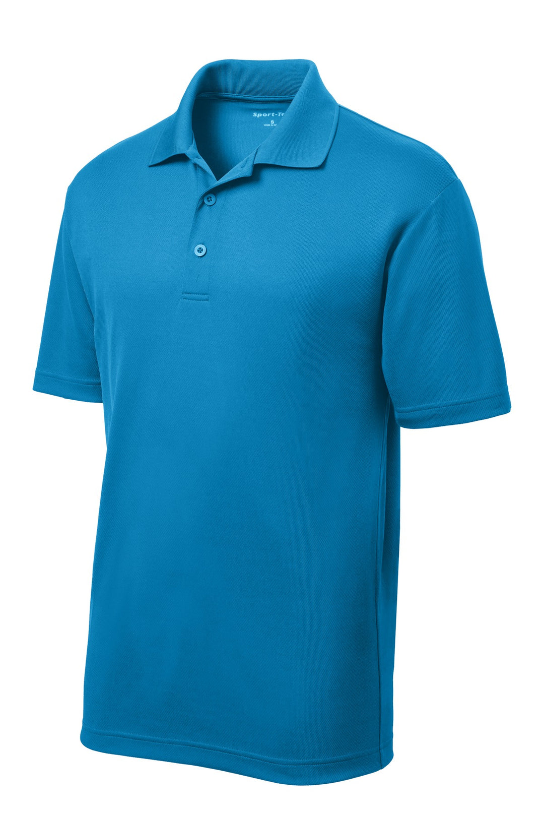 Front View of Pond Blue Sport-Tek PosiCharge RacerMesh Polo. ST640