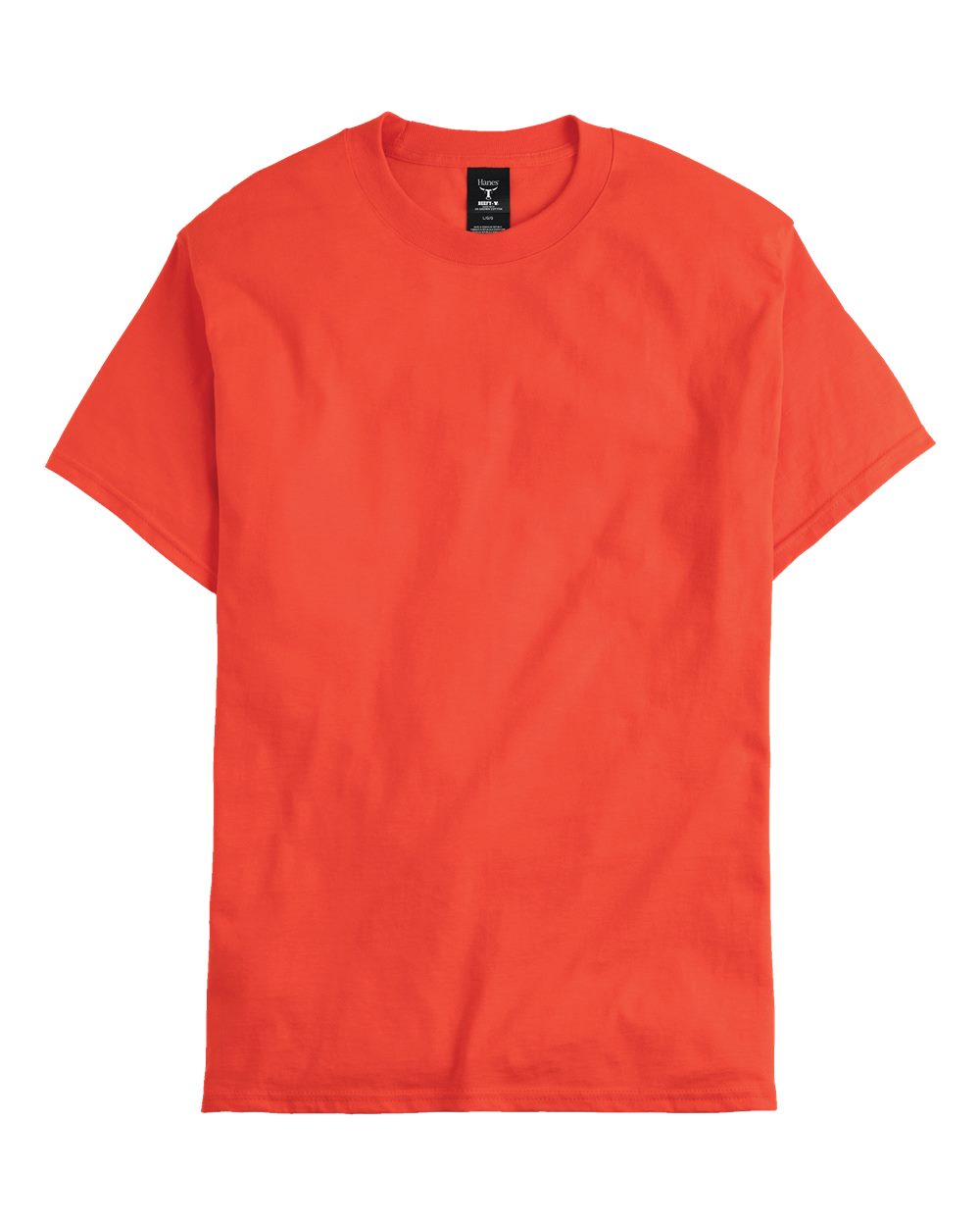 Front View of Poppy Red Beefy-T® T-Shirt - 5180
