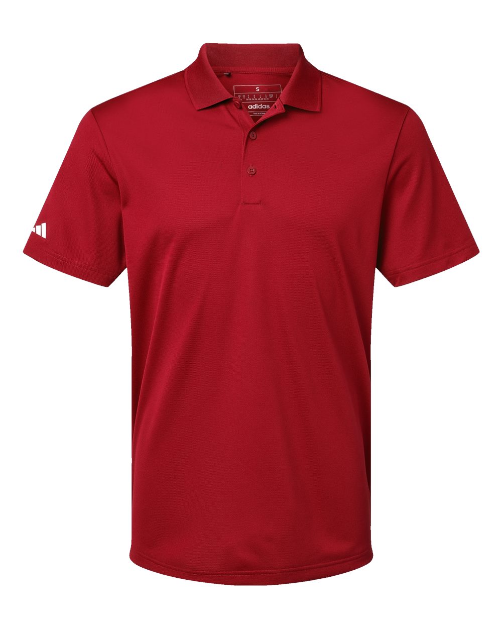 Front View of Power Red Basic Sport Polo - A430