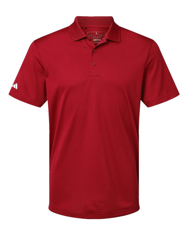 Front View of Power Red Basic Sport Polo - A430