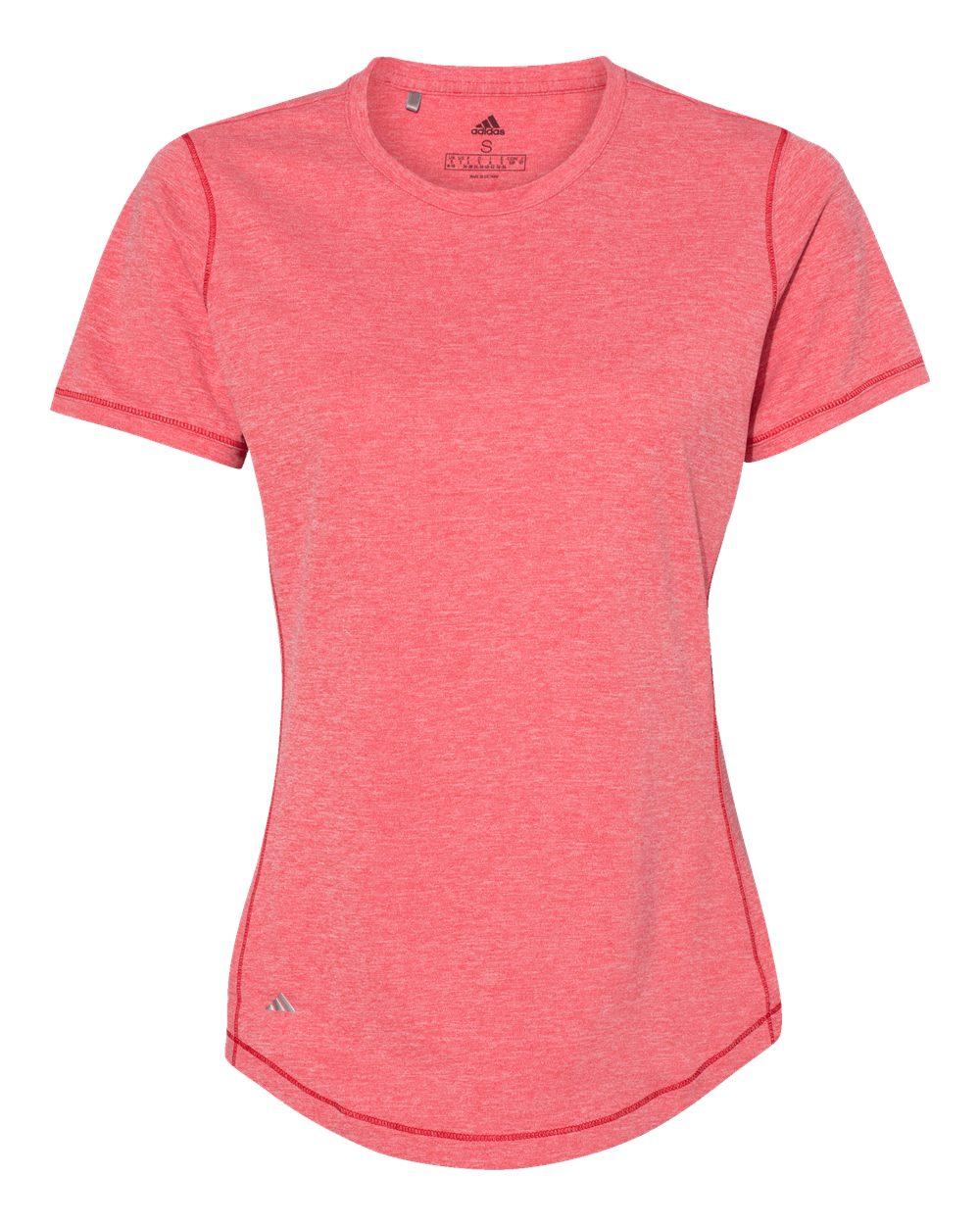 Front View of Power Red Heather Women's Sport T-Shirt - A377