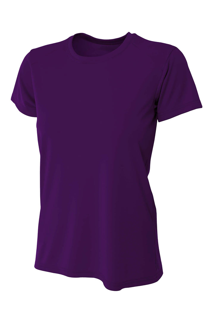 Front View of Purple A4 Women's Cooling Performance Short Sleeve Tee A4NW3201