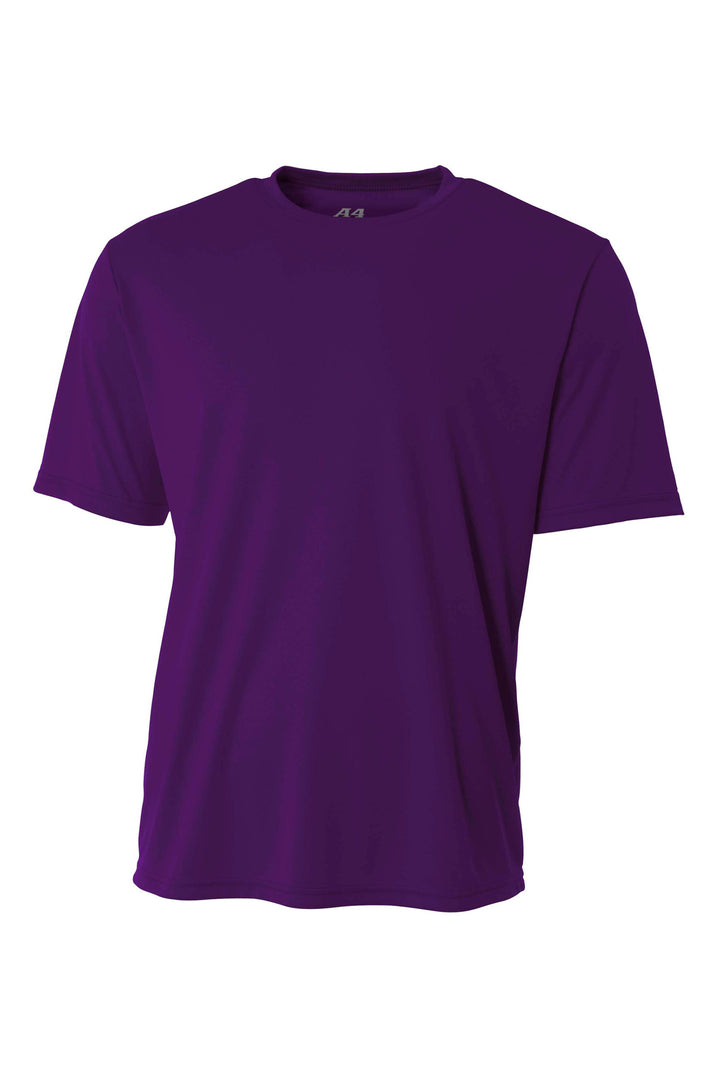 Front View of Purple A4 Youth Cooling Performance Short Sleeve Tee A4NB3142