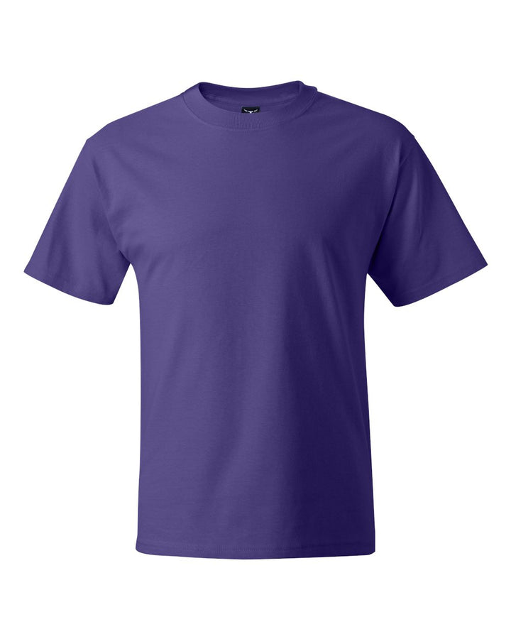 Front View of Purple Beefy-T® T-Shirt - 5180