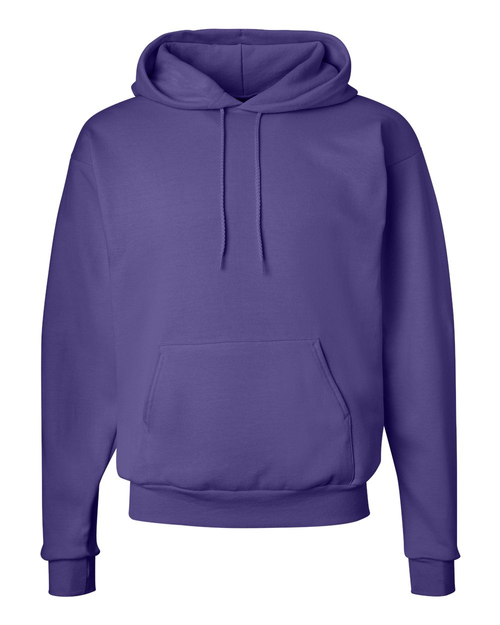Front View of Purple Ecosmart® Hooded Sweatshirt - P170