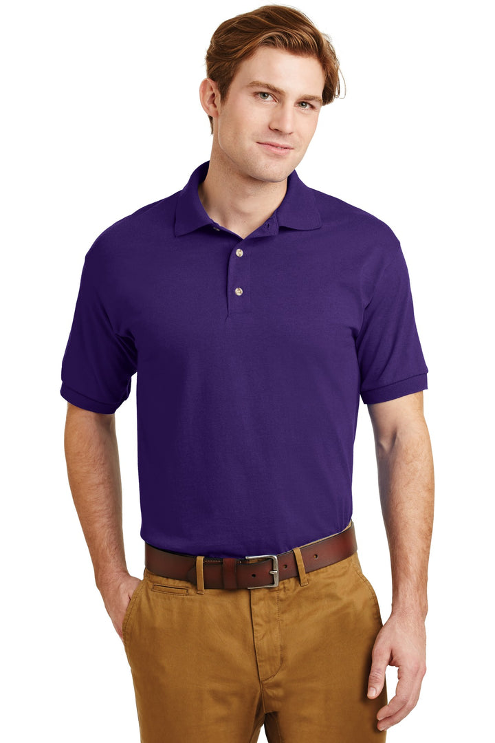 Front View of Purple Gildan - DryBlend 6-Ounce Jersey Knit Sport Shirt. 8800