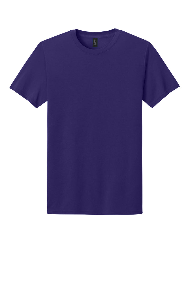 Front View of Purple Gildan Gildan Performance T-Shirt. 42000