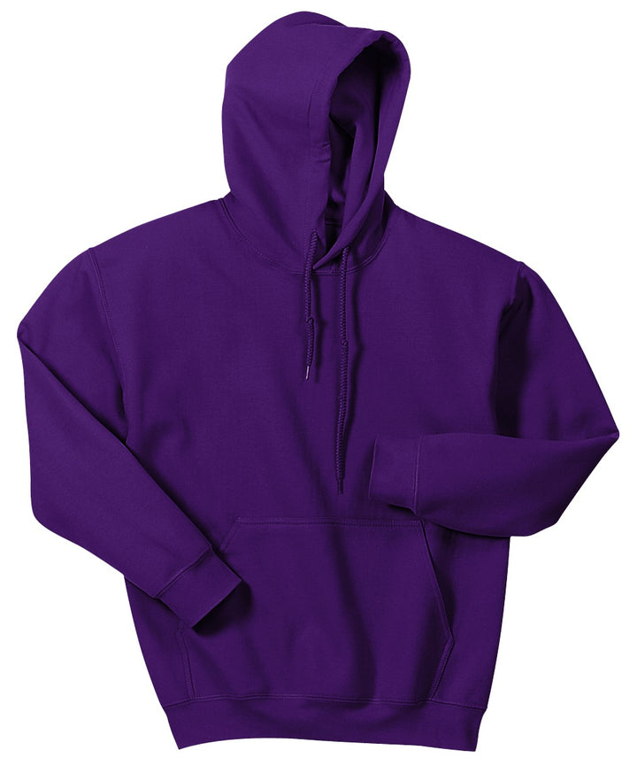 Front View of Purple Gildan - Heavy Blend Hooded Sweatshirt. 18500