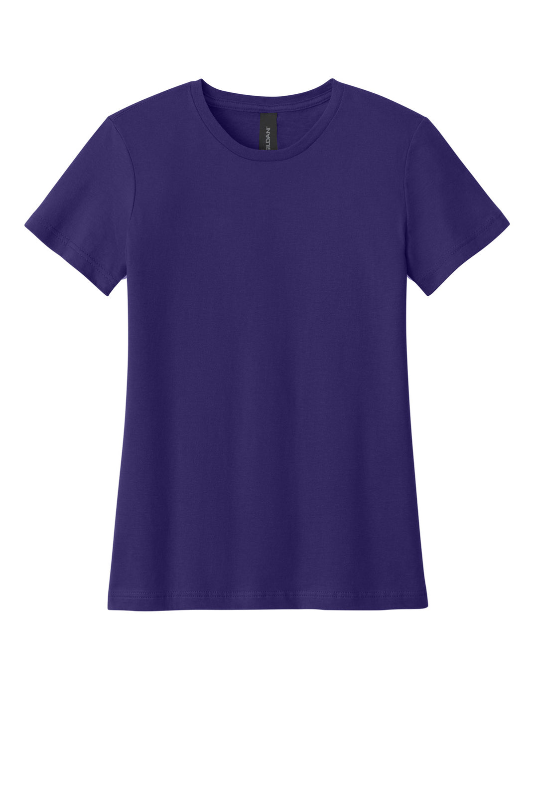 Front View of Purple Gildan Softstyle Women's T-Shirt. 64000L