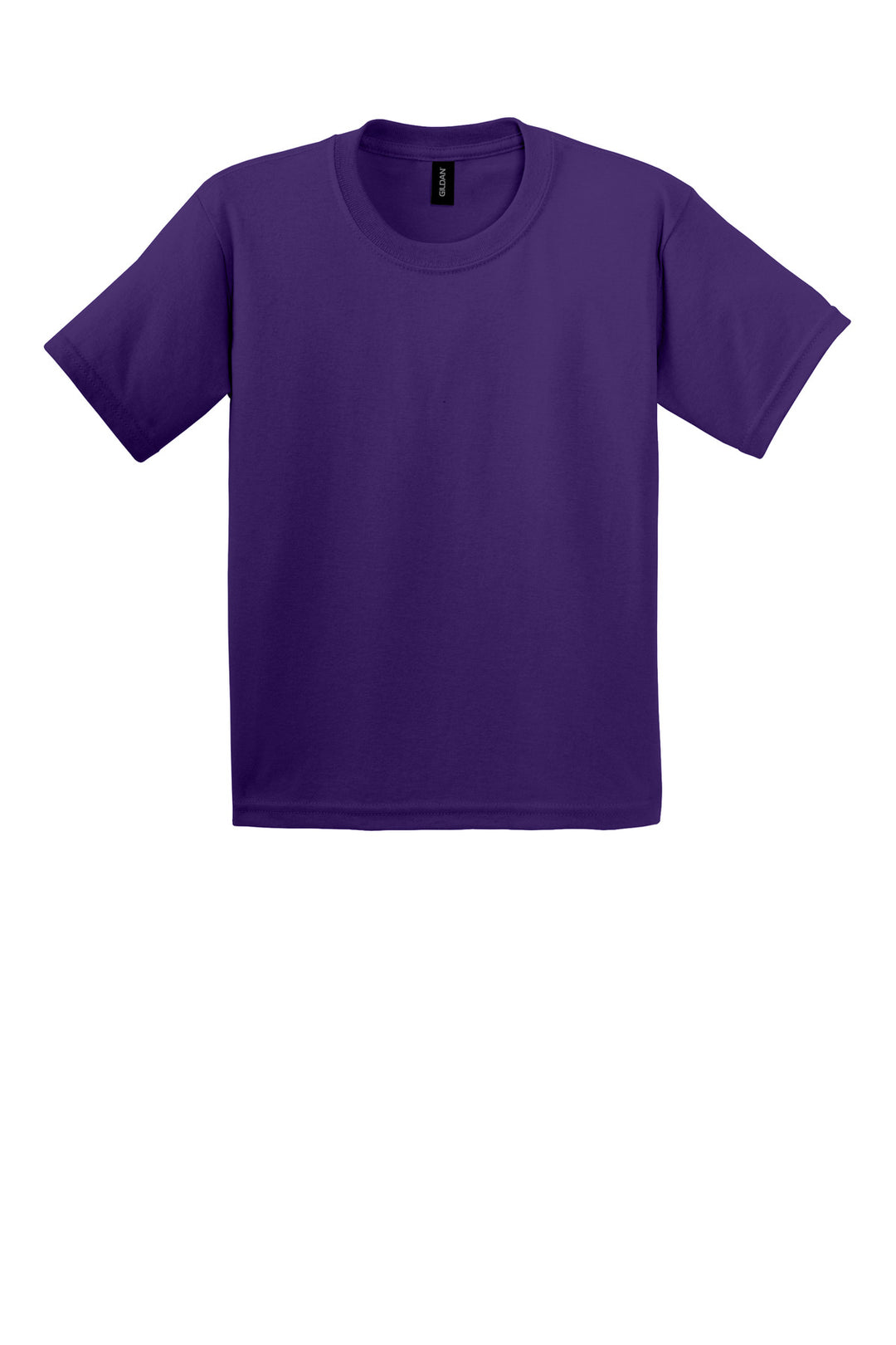 Front View of Purple Gildan - Youth Ultra Cotton 100% US Cotton T-Shirt. 2000B