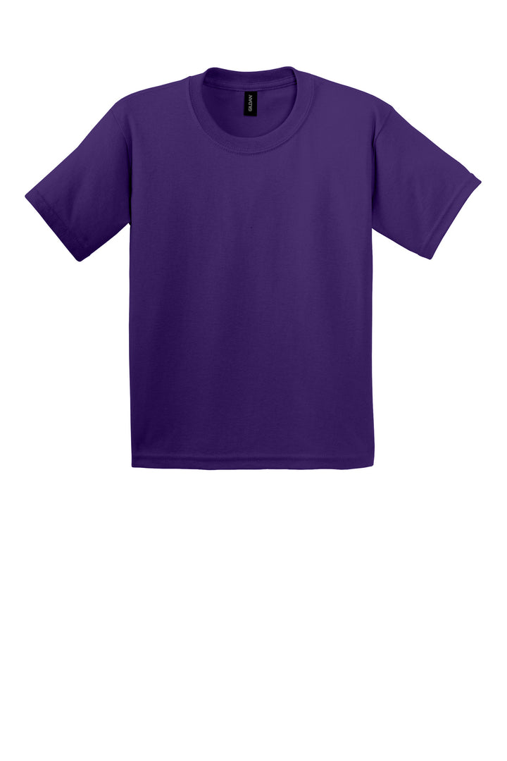 Front View of Purple Gildan - Youth Ultra Cotton 100% US Cotton T-Shirt. 2000B