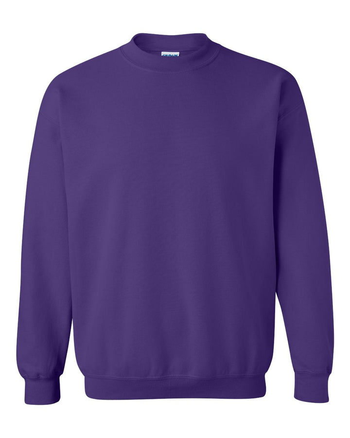 Front View of Purple Heavy Blend™ Crewneck Sweatshirt - 18000