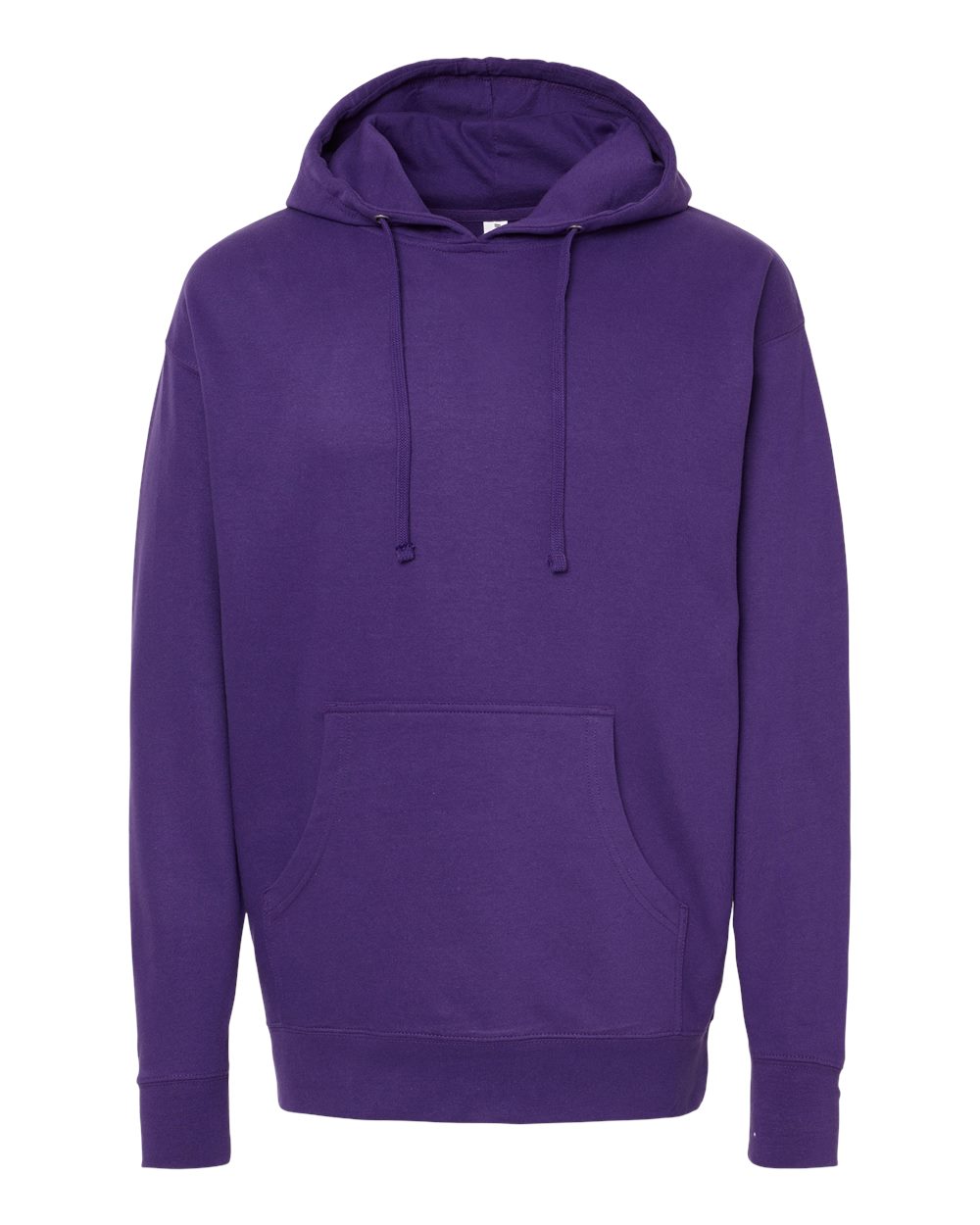 Front View of Purple Midweight Hooded Sweatshirt - SS4500