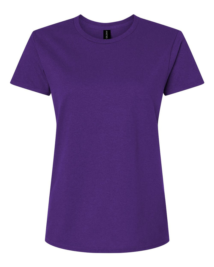Front View of Purple Ultra Cotton® Women’s T-Shirt - 2000L