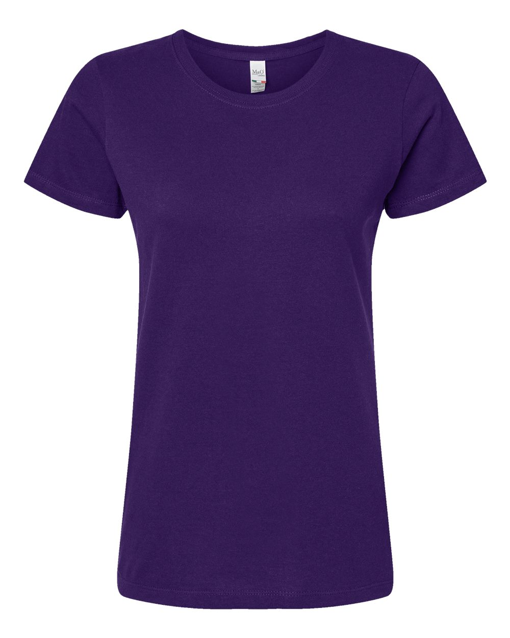 Front View of Purple Women's Gold Soft Touch T-Shirt - 4810
