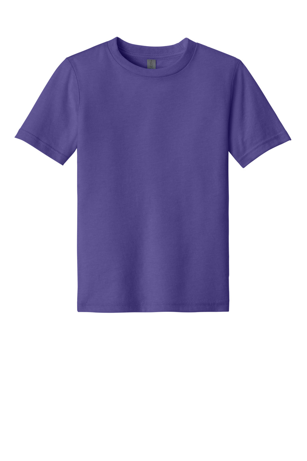 Front View of PurpleRush Next Level Apparel Youth CVC Tee NL3312