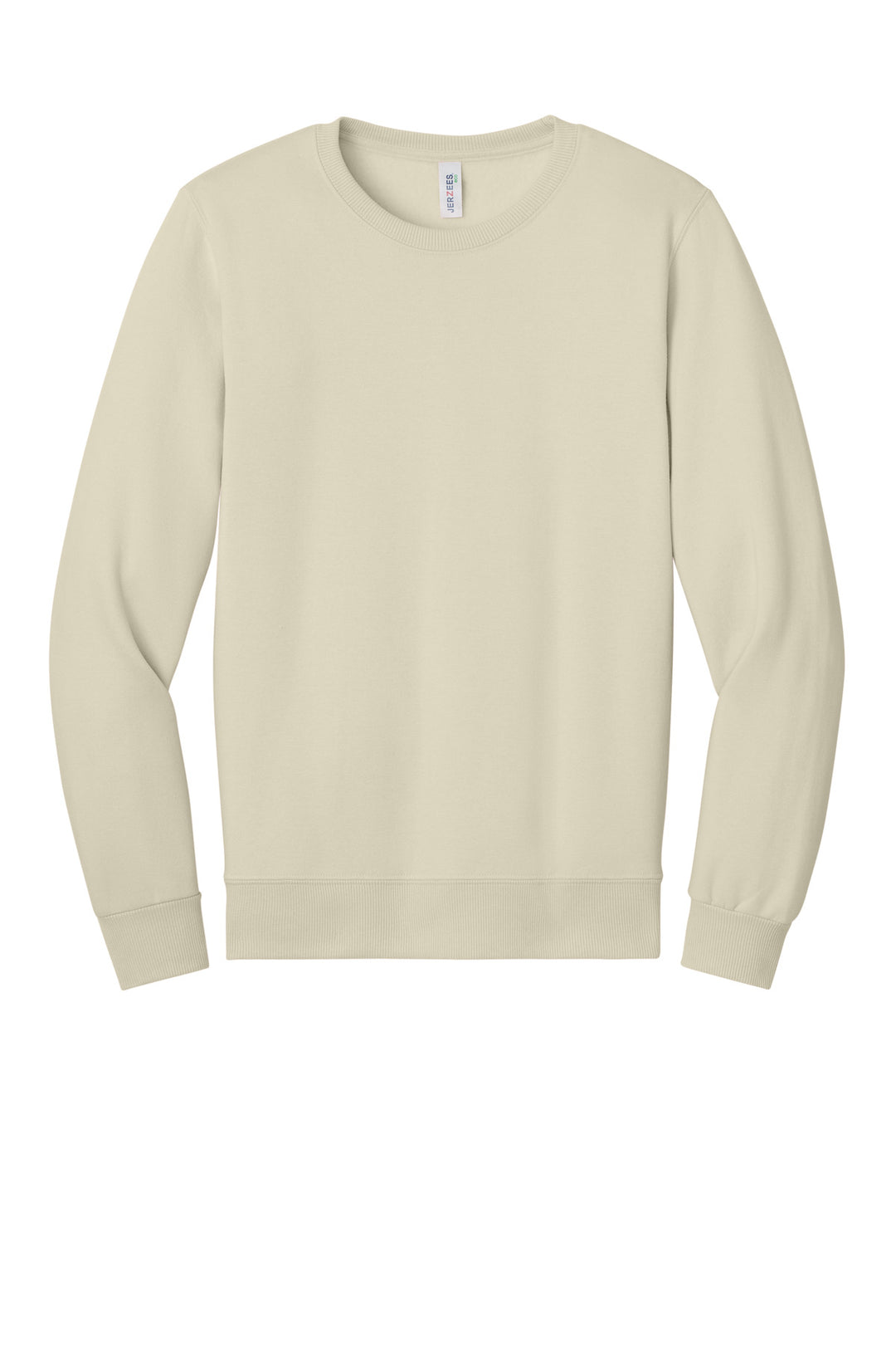 Front View of Putty Jerzees Eco Premium Blend Crewneck Sweatshirt 701M
