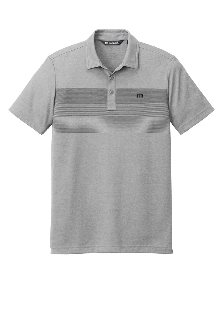 Front View of QuiShaGyHt TravisMathew Coastal Chest Stripe Polo TM1MY402
