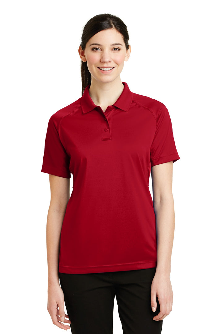 Front View of Red CornerStone Women's Select Snag-Proof Tactical Polo. CS411