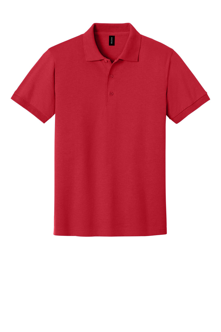 Front View of Red Gildan - DryBlend 6-Ounce Jersey Knit Sport Shirt. 8800