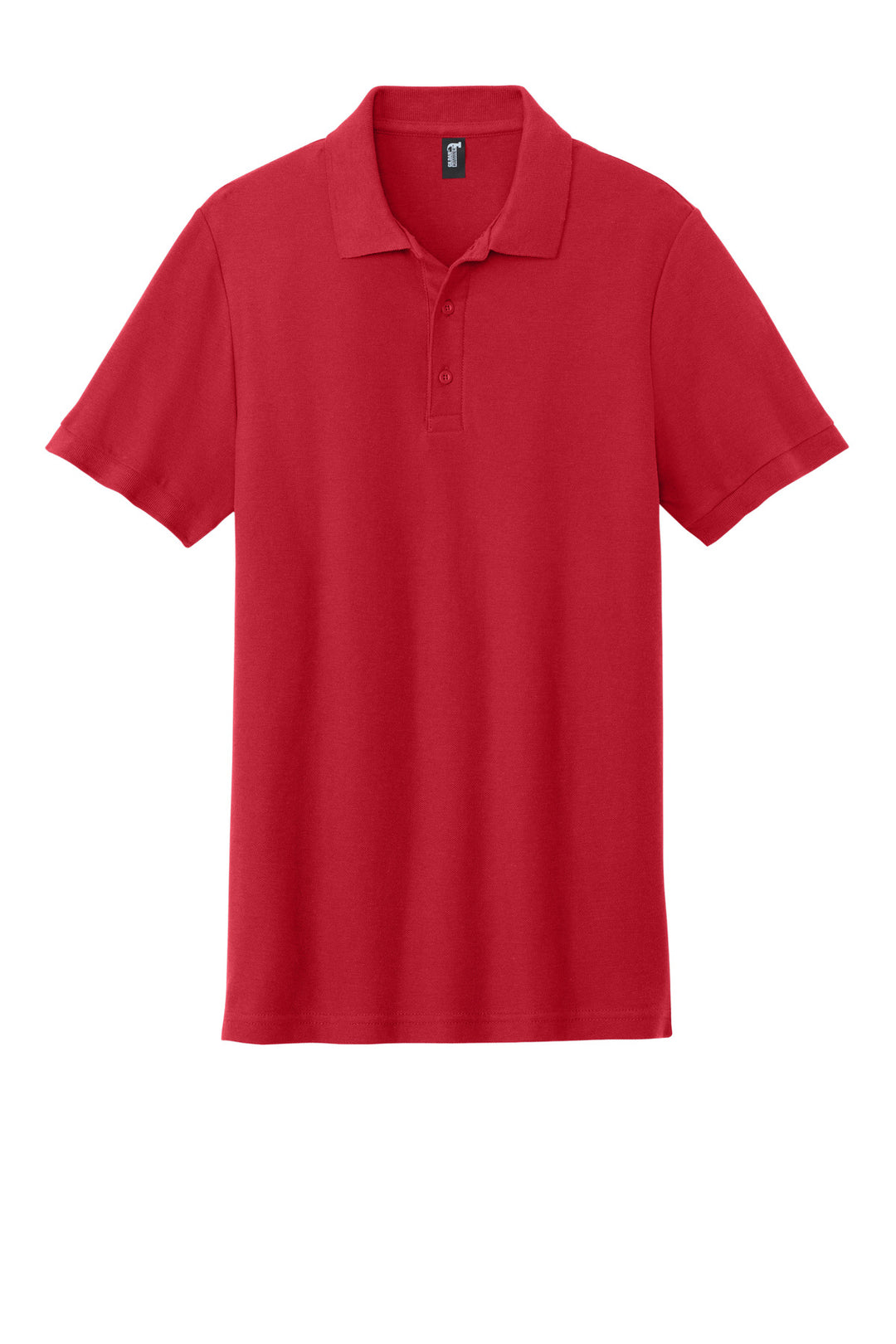 Front View of Red Gildan Hammer Pique Polo 85800