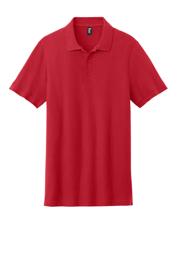 Front View of Red Gildan Hammer Pique Polo 85800