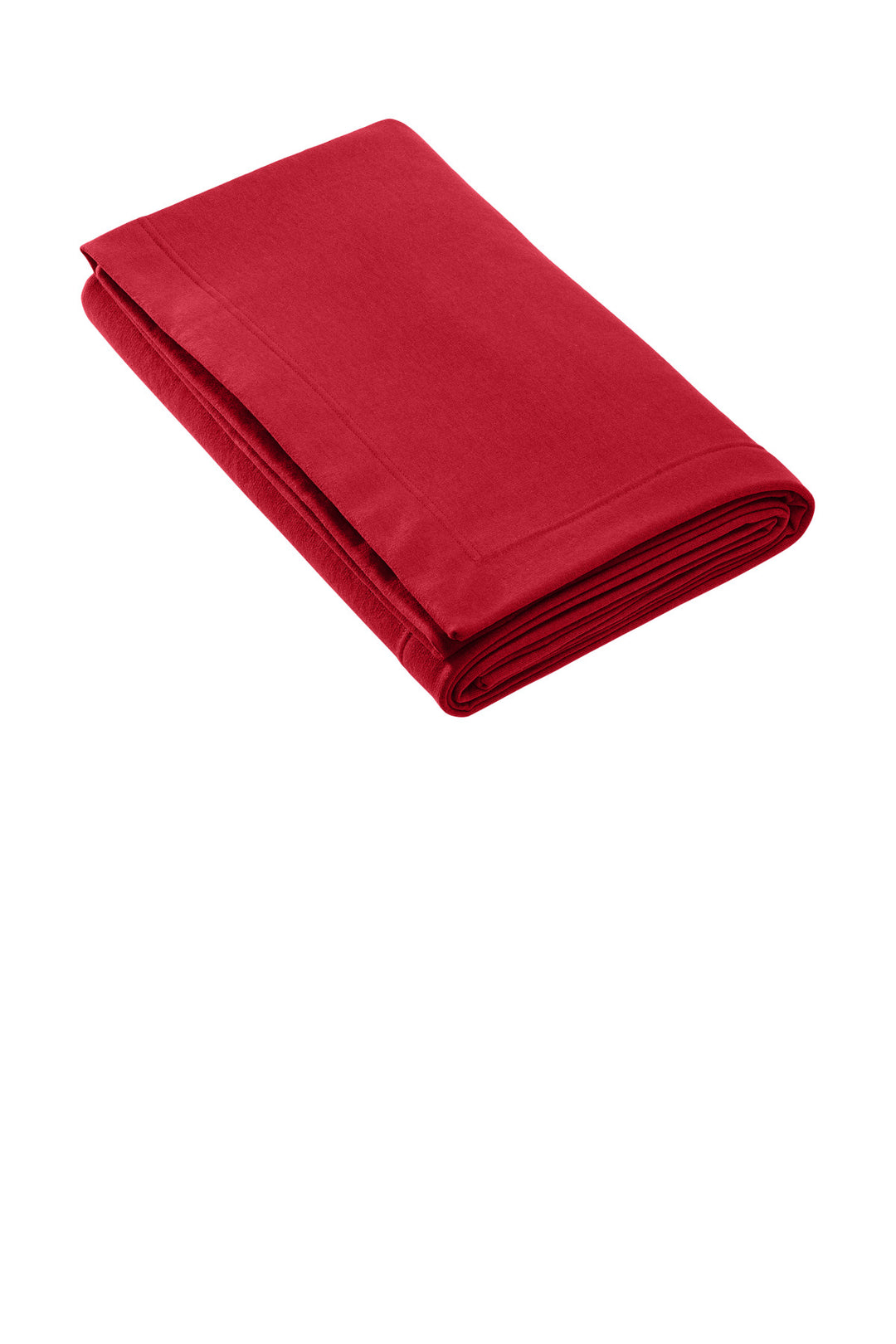 Front View of Red Gildan Heavy Blend Fleece Stadium Blanket 18900