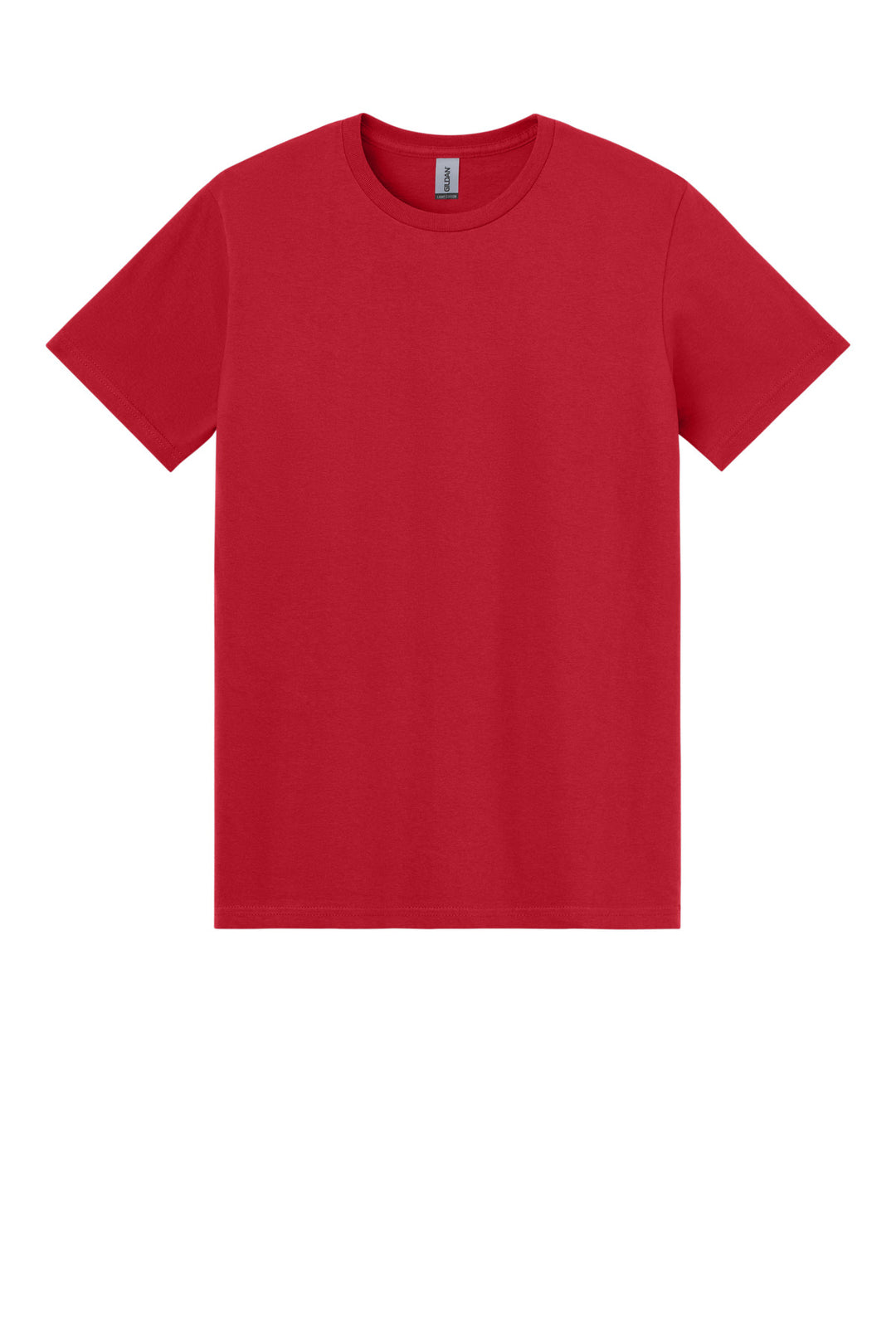 Front View of Red Gildan Light Cotton Tee 3000